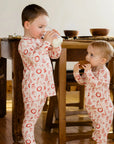 Two-Piece Ribbed Bamboo Pajamas | Classic Holiday