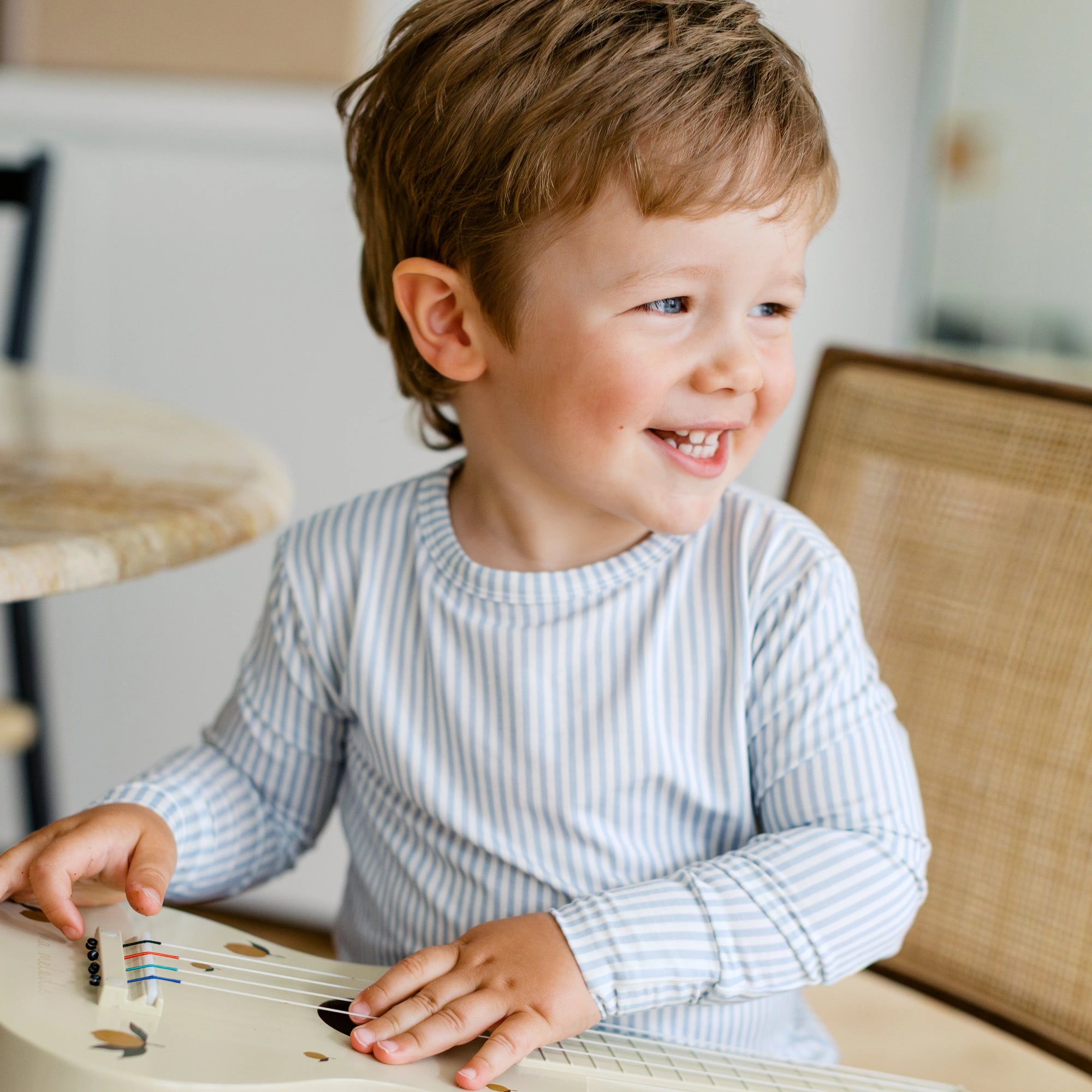 Two-Piece Ribbed Bamboo Pajamas | Morning Tide Blue