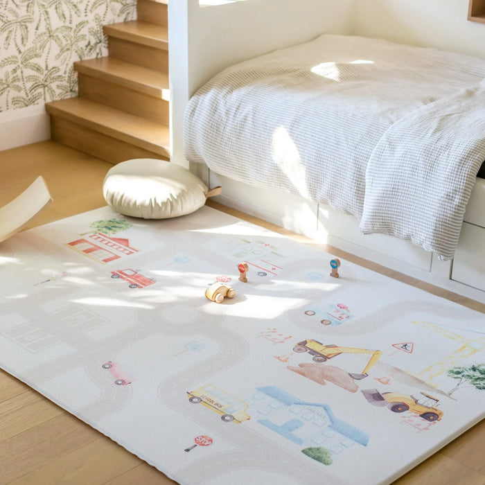 Padded Play Mat | Little Town & Latte Stripe