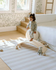 Padded Play Mat | Little Town & Latte Stripe