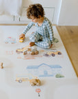 Padded Play Mat | Little Town & Latte Stripe