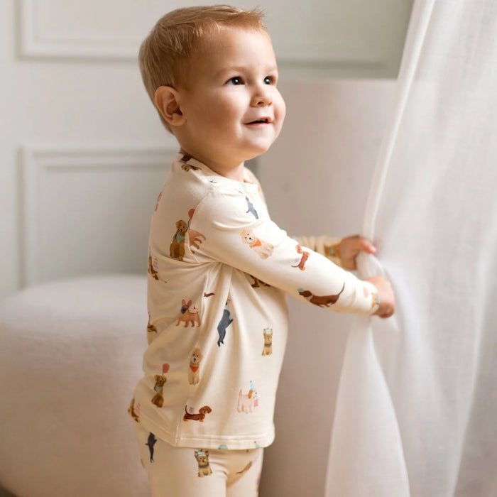 Roobear Two-Piece Bamboo Pajamas | Party Pups