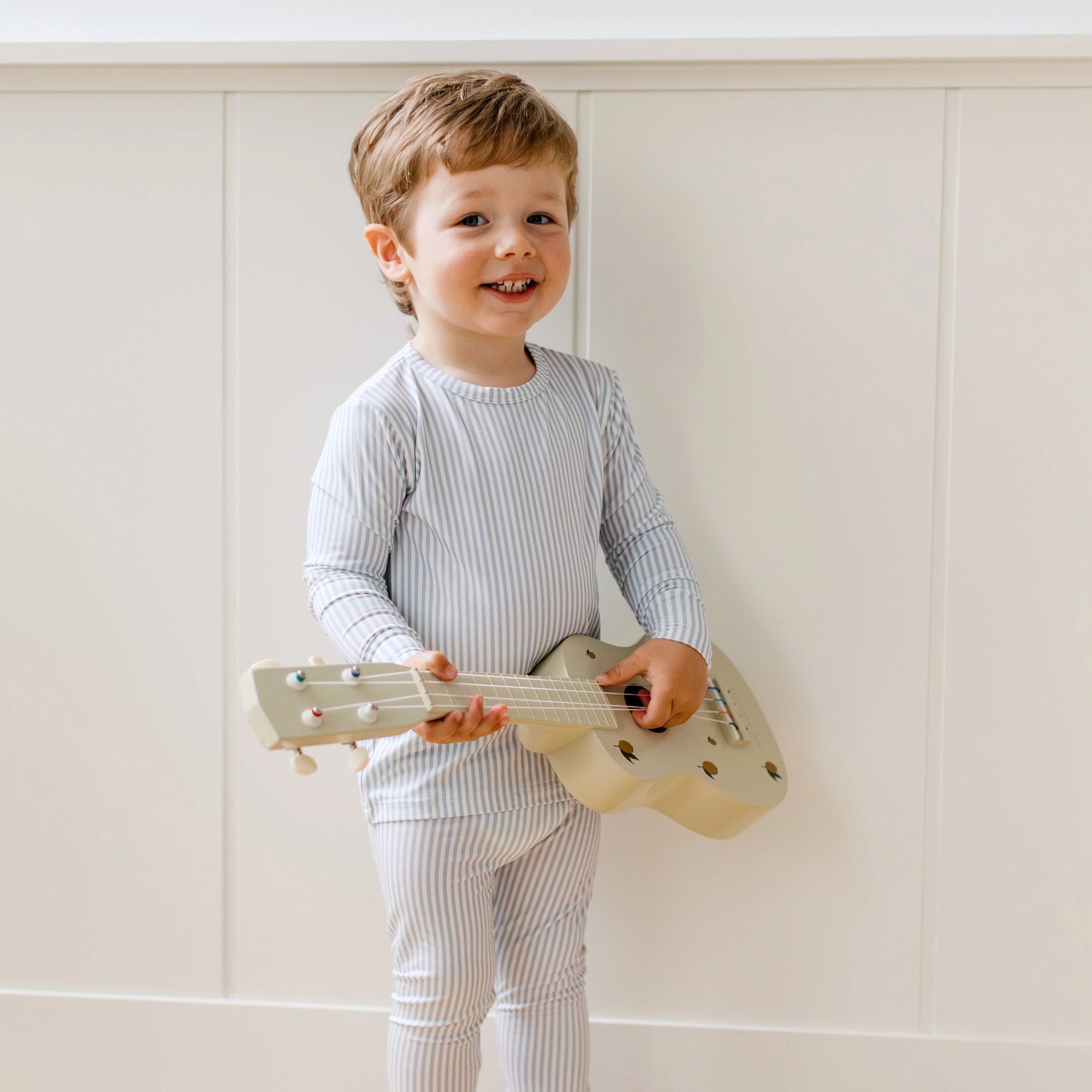 Two-Piece Ribbed Bamboo Pajamas | Morning Tide Blue