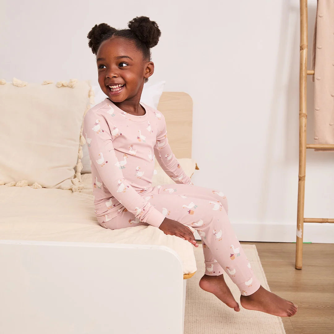 Dress Up Duck Print on Primrose LunaKnit PJ Set