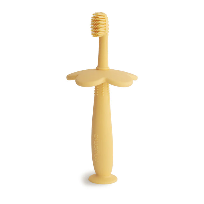 Mushie Flower Training Toothbrush | Daffodil