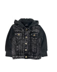 Washed Denim Jacket | Black
