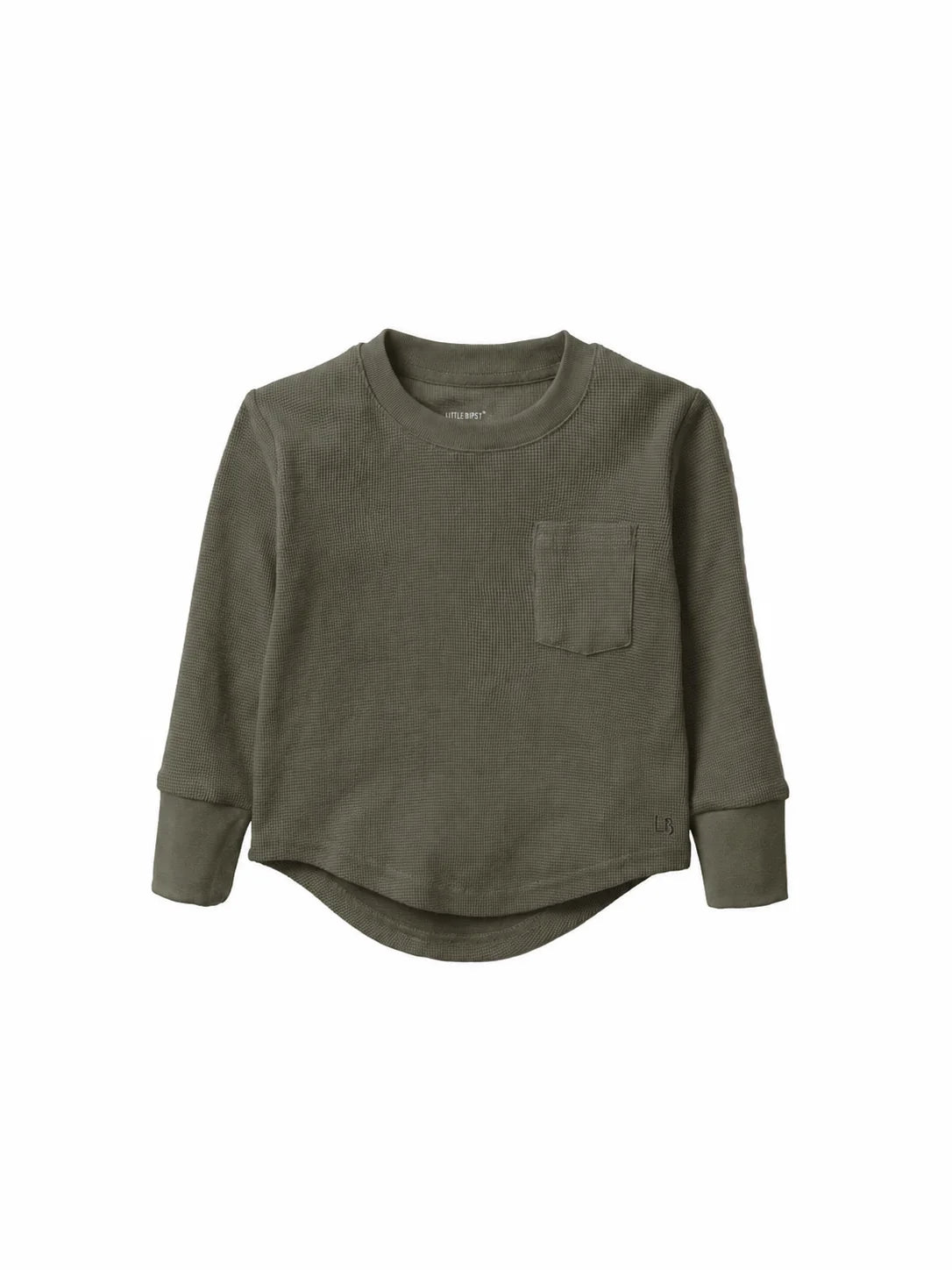 Waffle Long Sleeve Top | Green