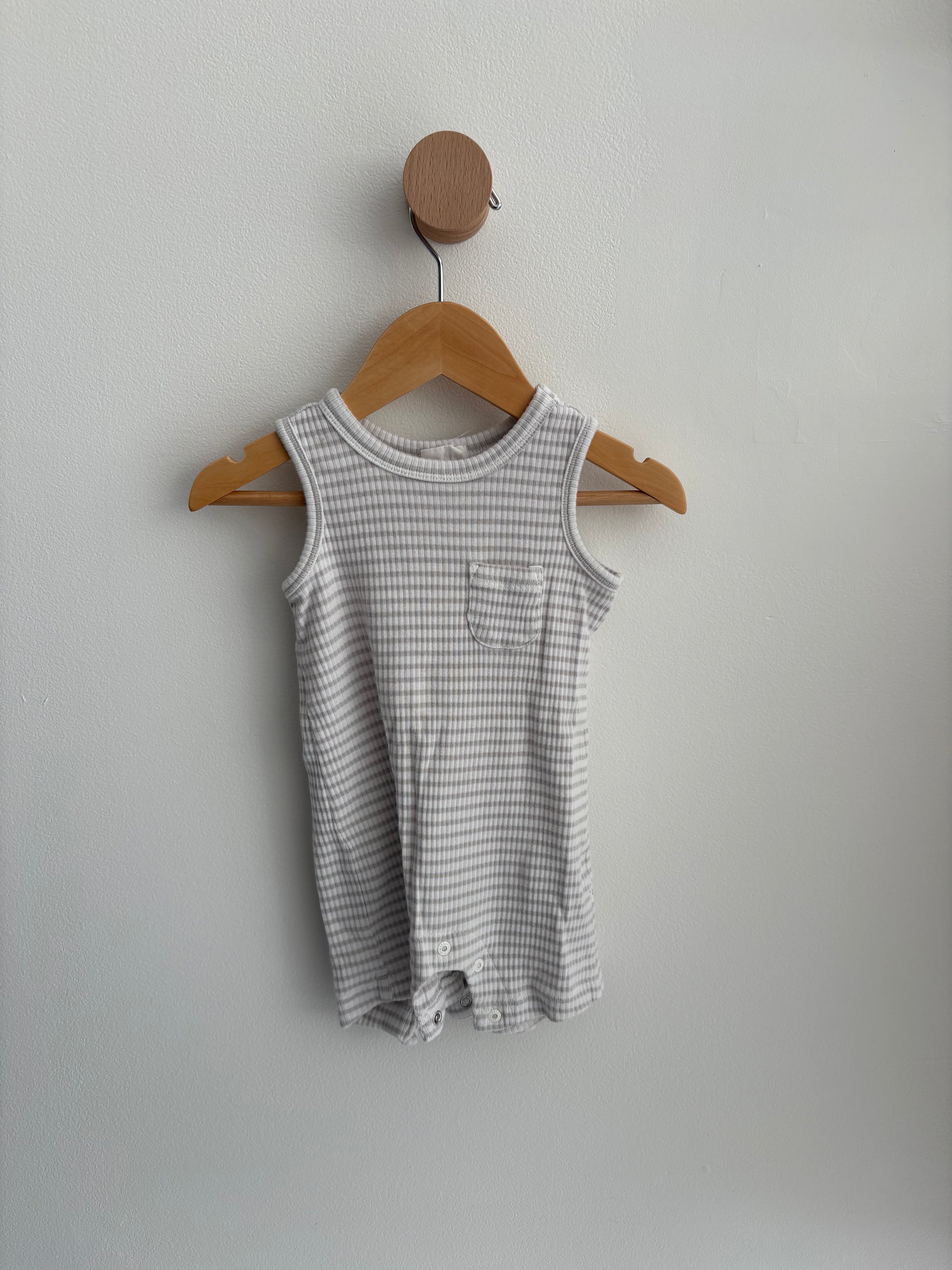 Firsts by Petit Lem | Sleeveless Romper 6M