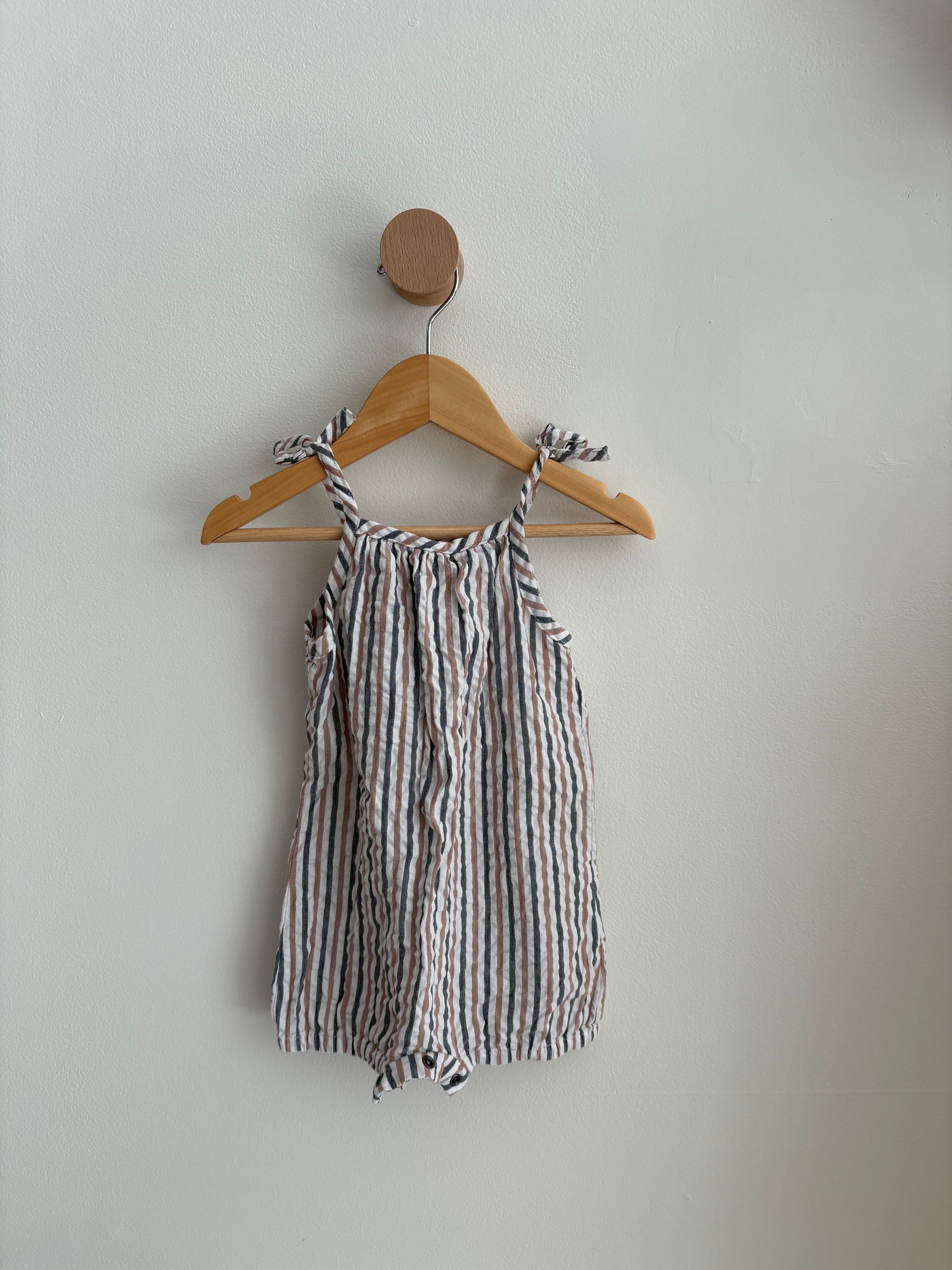 Miles the label | Blue and brown striped jumpsuit 9M