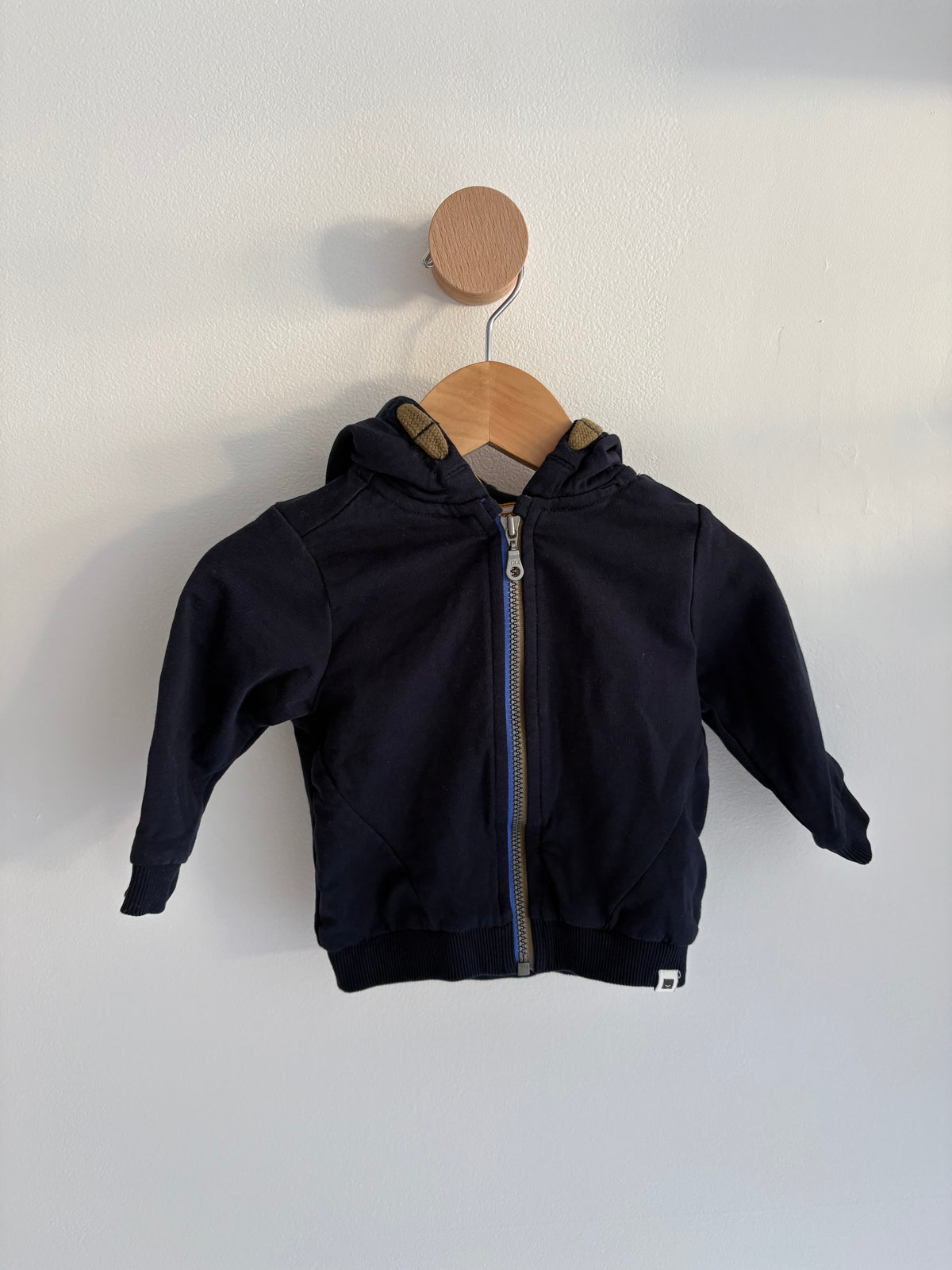 BABYFACE  Zip Up Hooded Sweater | Navy 6M