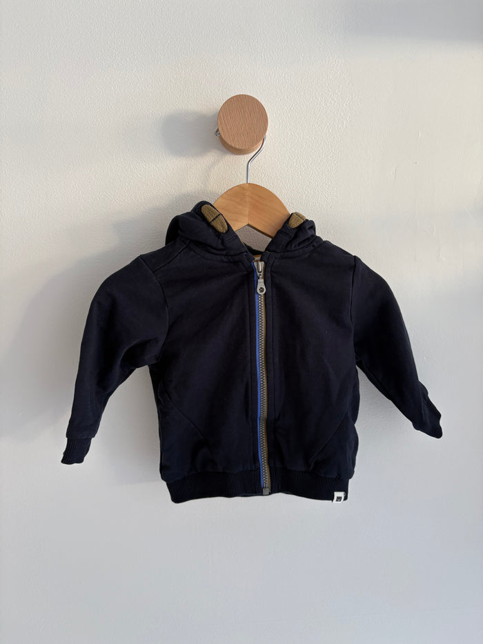 BABYFACE  Zip Up Hooded Sweater | Navy 6M