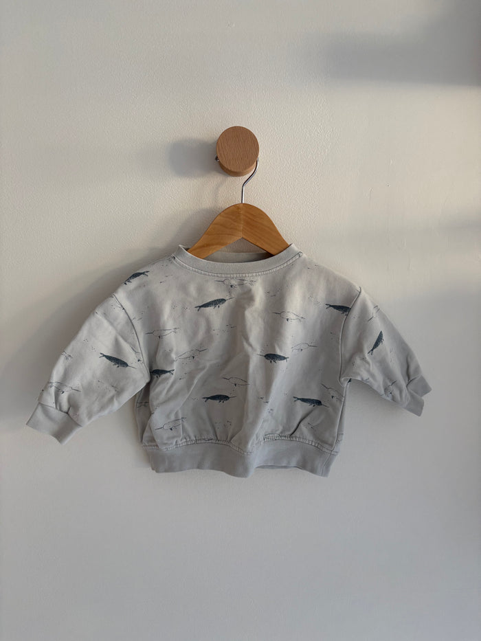Quincy Mae Relaxed Sweatshirt | Narwhals 3-6M