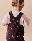 Blair Cord Overall | Cherry Love Plum Embroidery