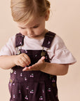 Blair Cord Overall | Cherry Love Plum Embroidery