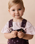 Blair Cord Overall | Cherry Love Plum Embroidery