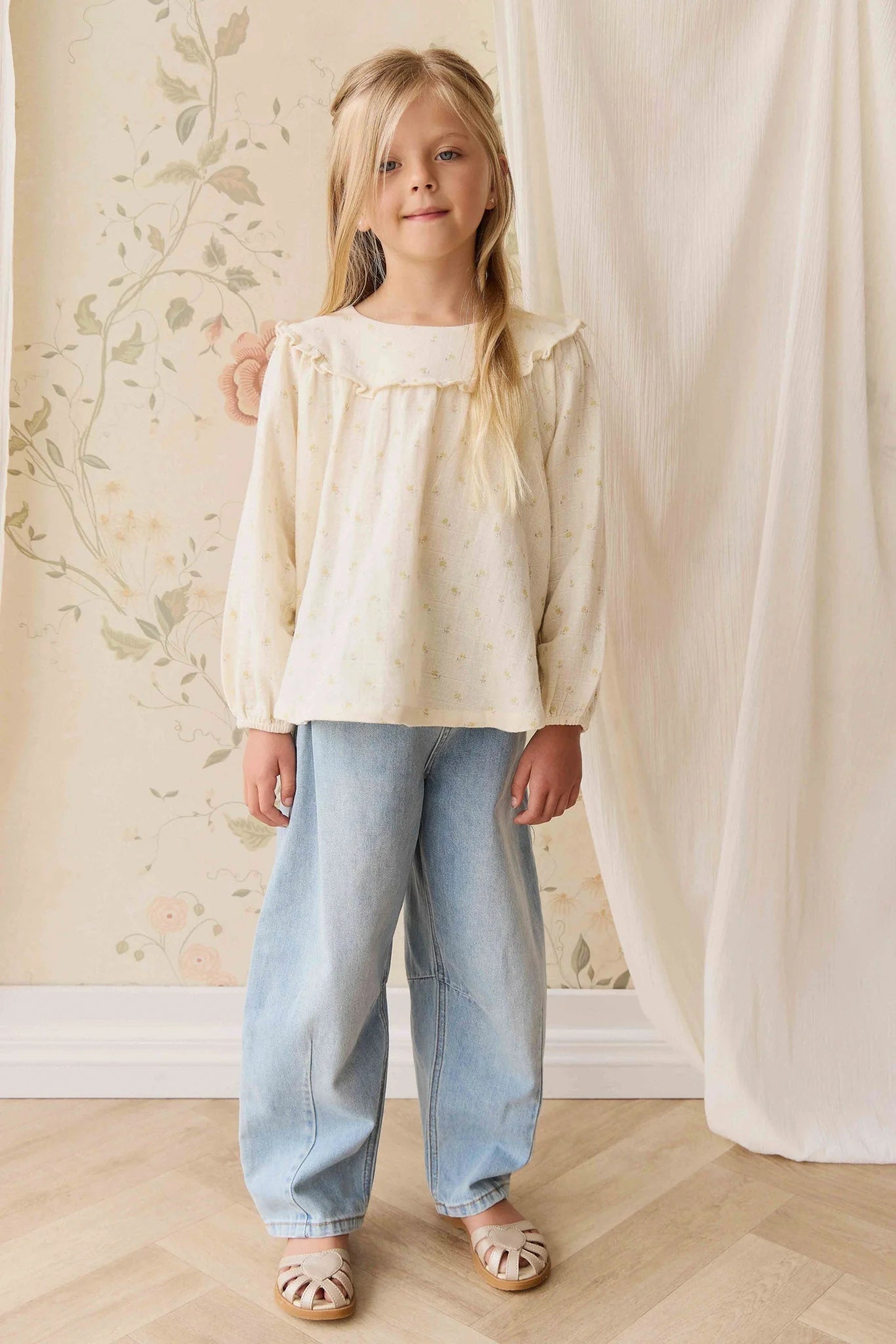 Organic Cotton Muslin Amira Blouse | Vintage Ditsy
