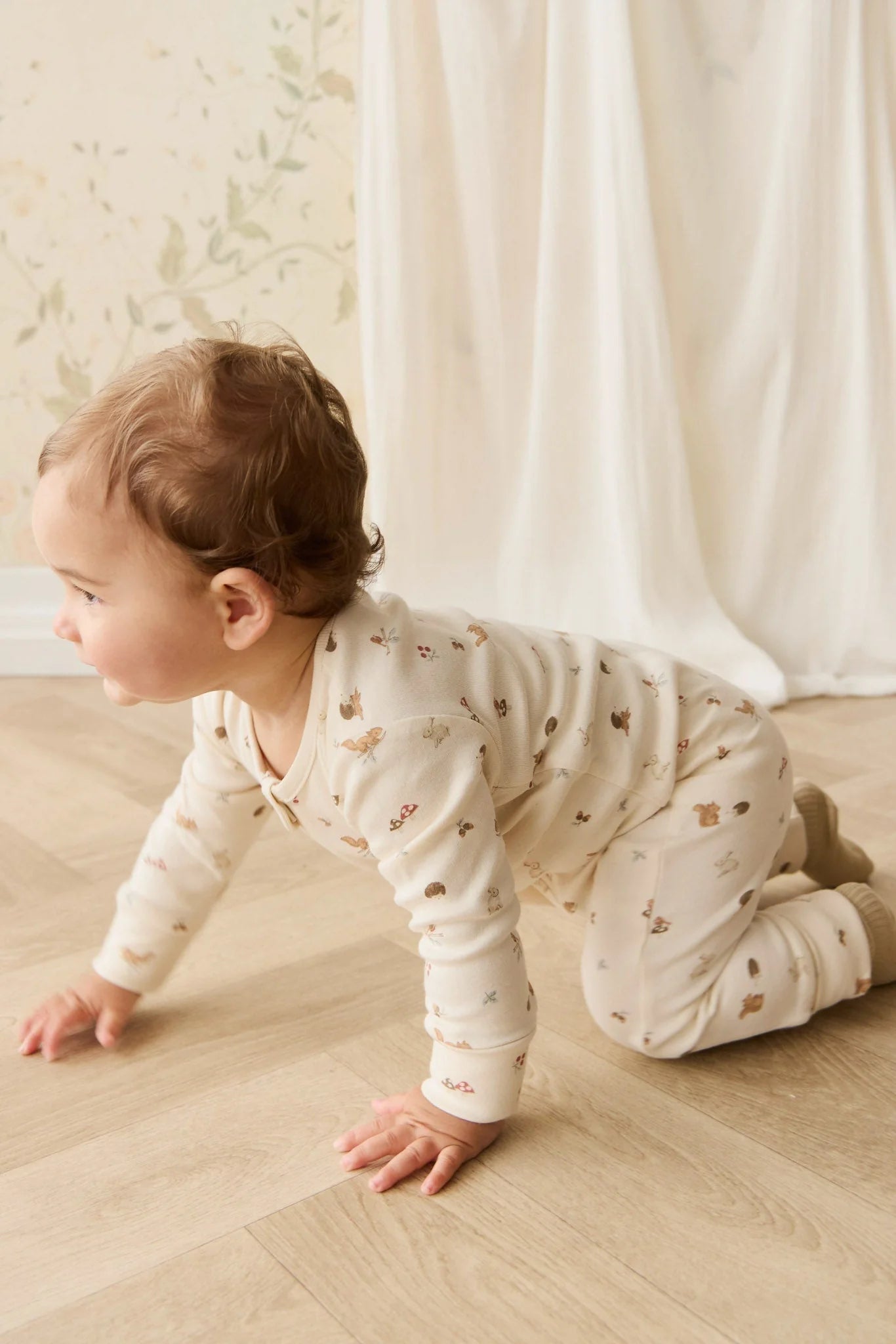 Organic Cotton Reese Zip Onepiece | Forest Gathering