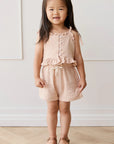 Organic Cotton Muslin Mirabel Top | Chalky Pink