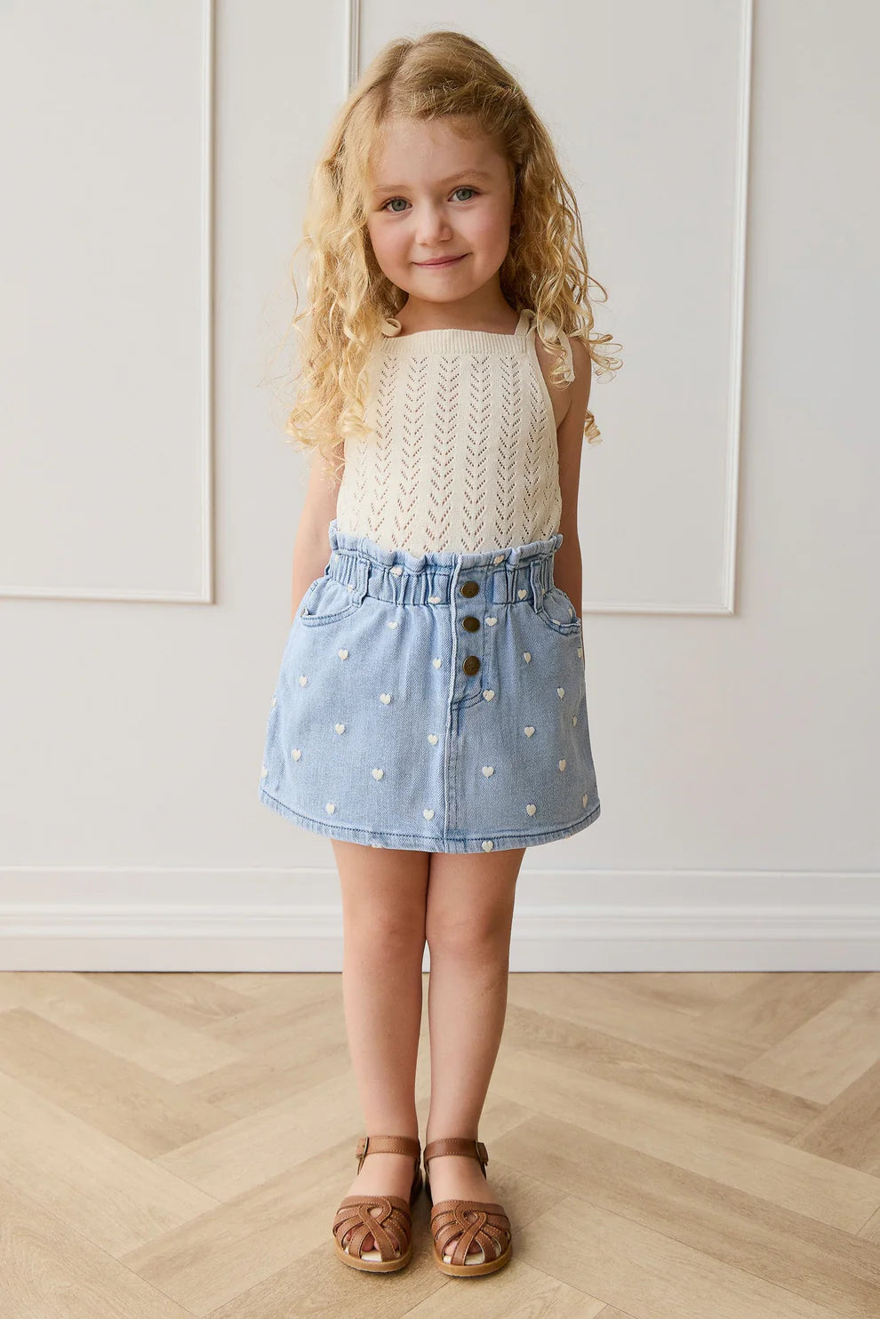 Aria Knitted Singlet | Parchment