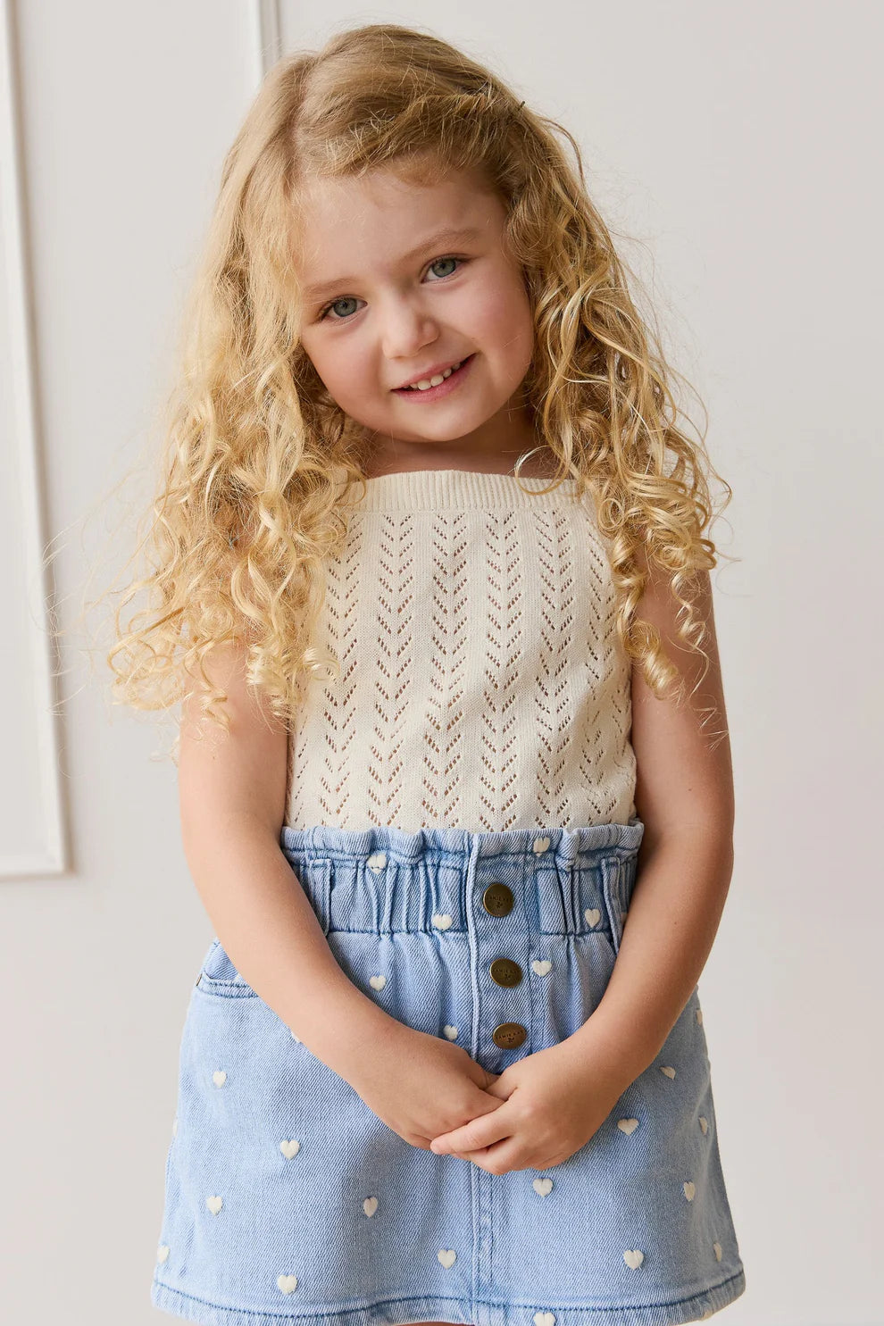 Aria Knitted Singlet | Parchment