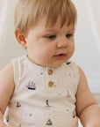 Organic Cotton Archie Playsuit | Sailing Day