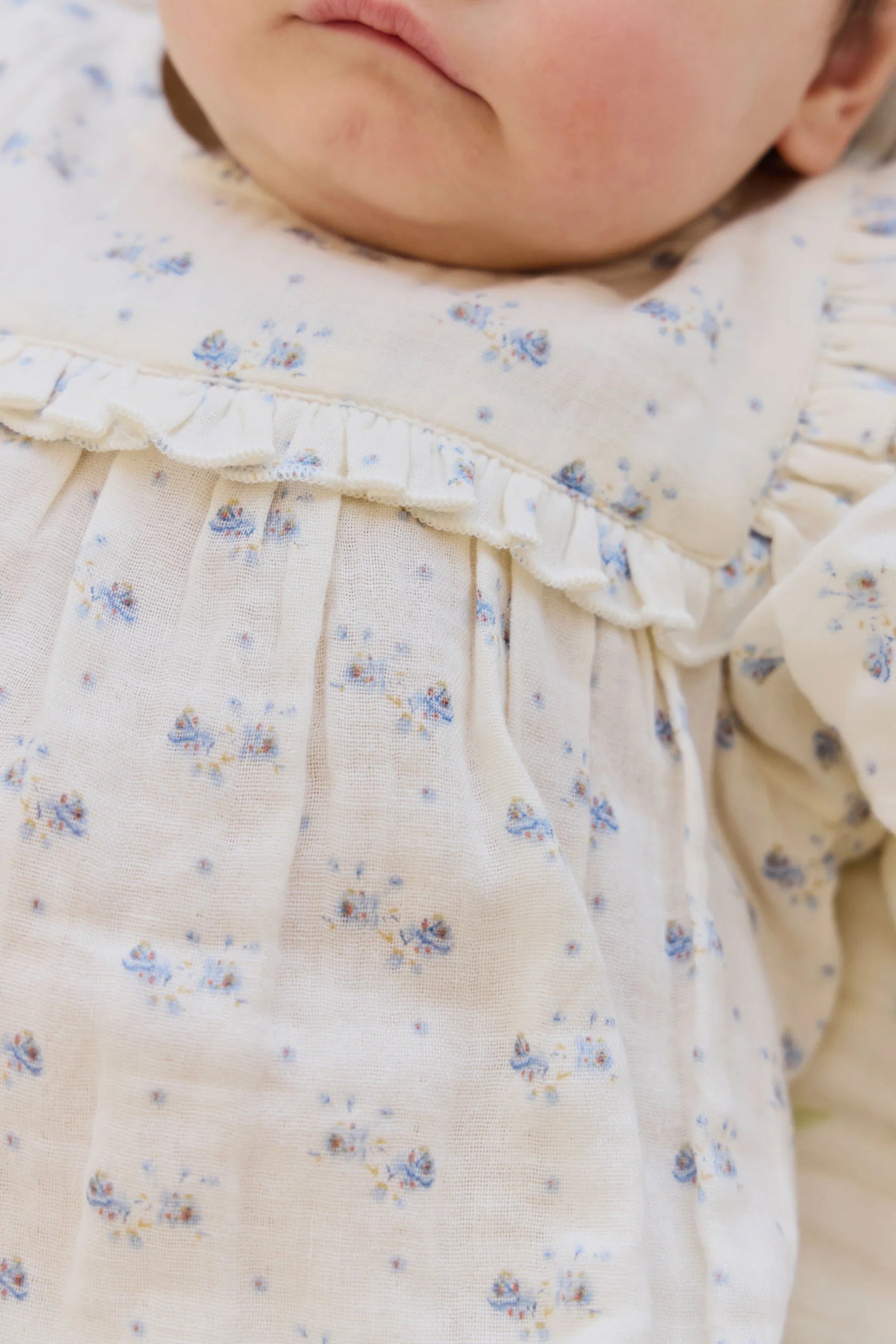 Organic Cotton Muslin Frannie Playsuit | Molly Blue