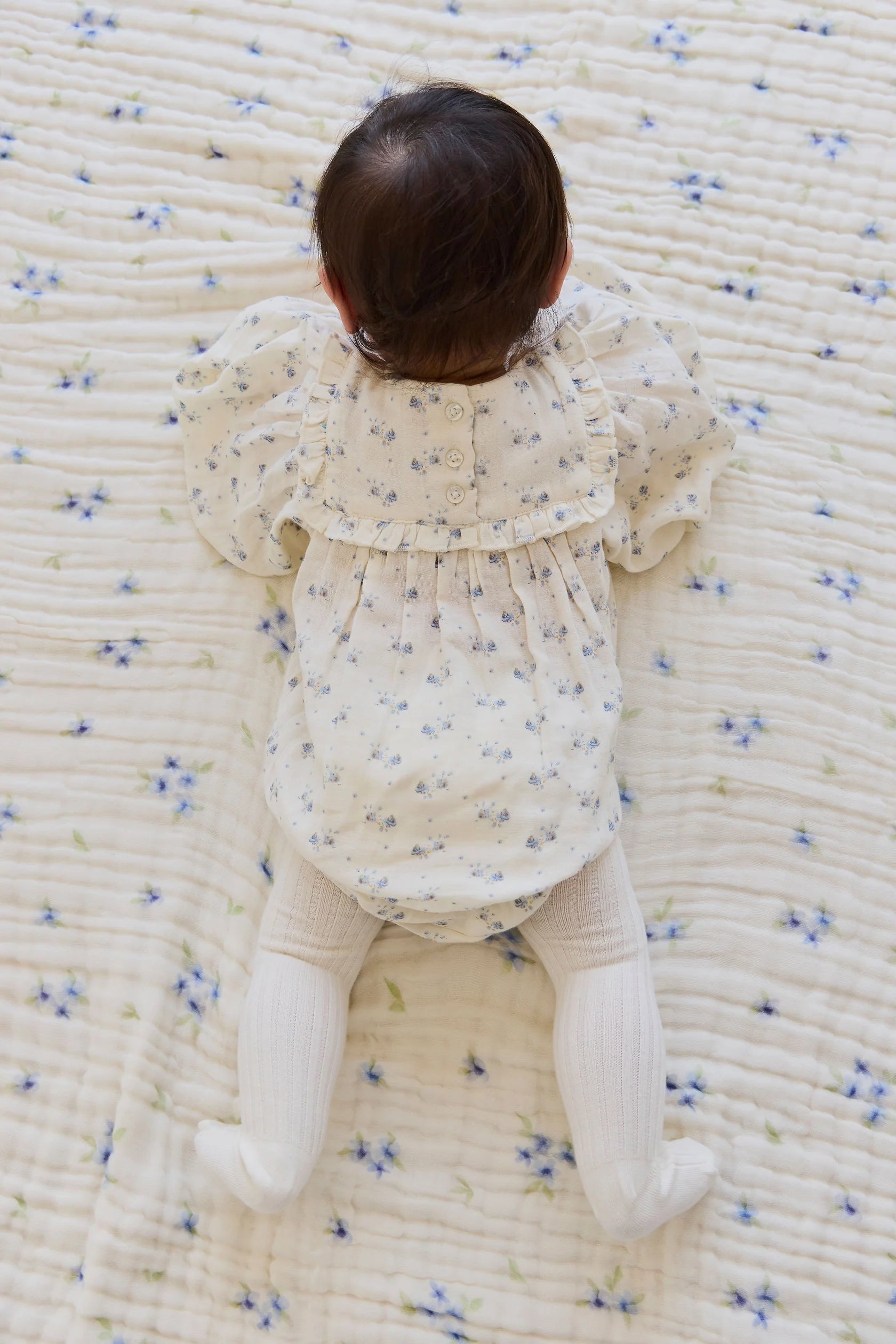Organic Cotton Muslin Frannie Playsuit | Molly Blue