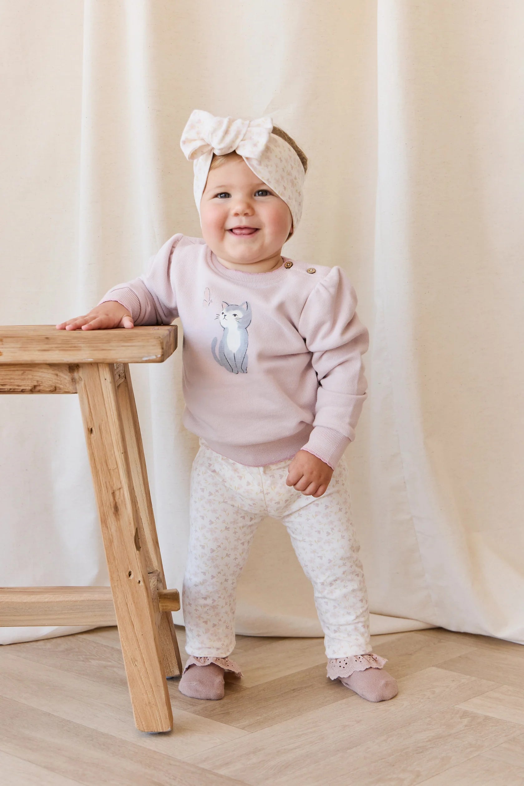 Organic Cotton Monroe Sweatshirt | Little Moon Soft Misty Rose