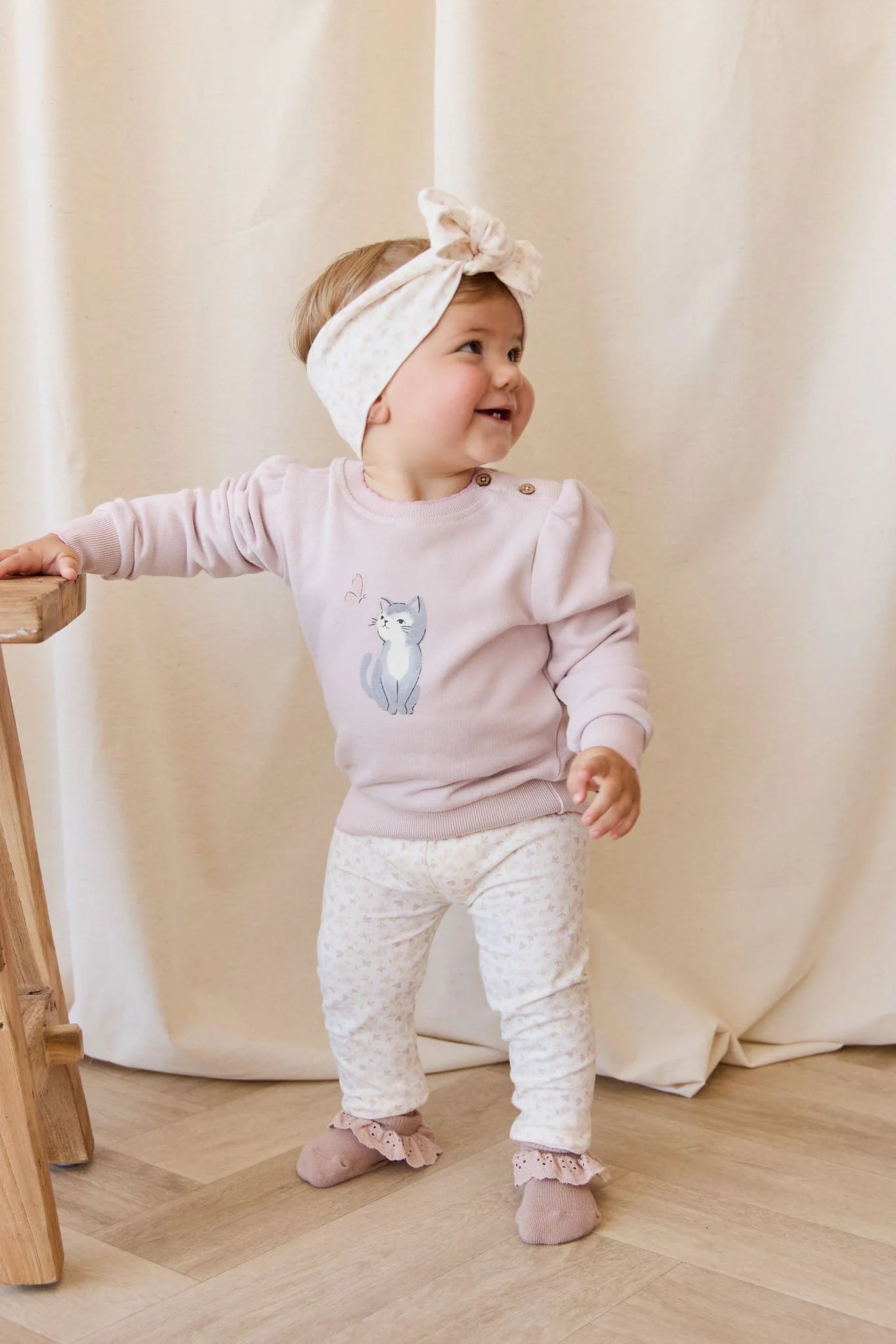 Organic Cotton Monroe Sweatshirt | Little Moon Soft Misty Rose