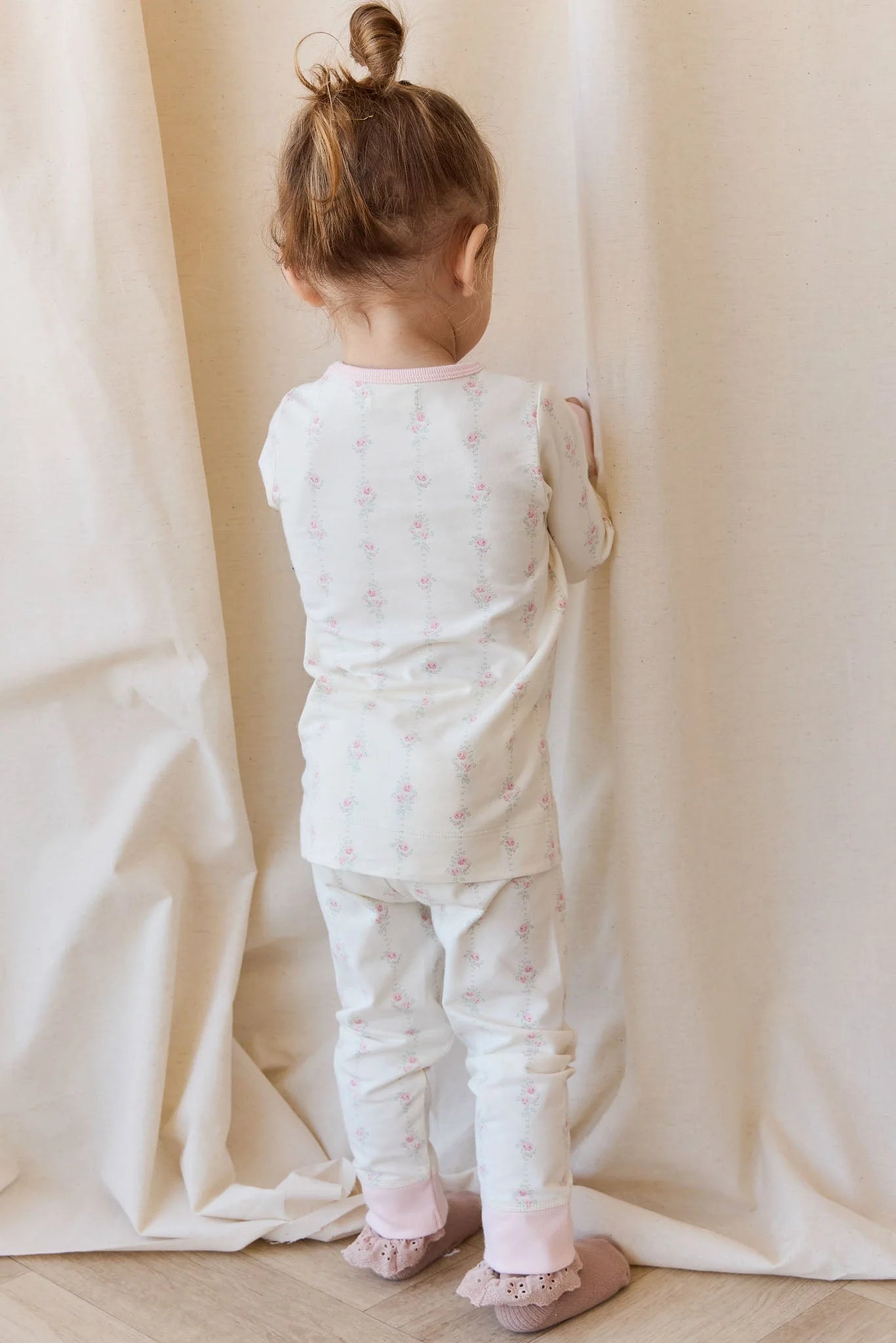 Organic Cotton Jude Long Sleeve Pyjama Set | Rose Trail