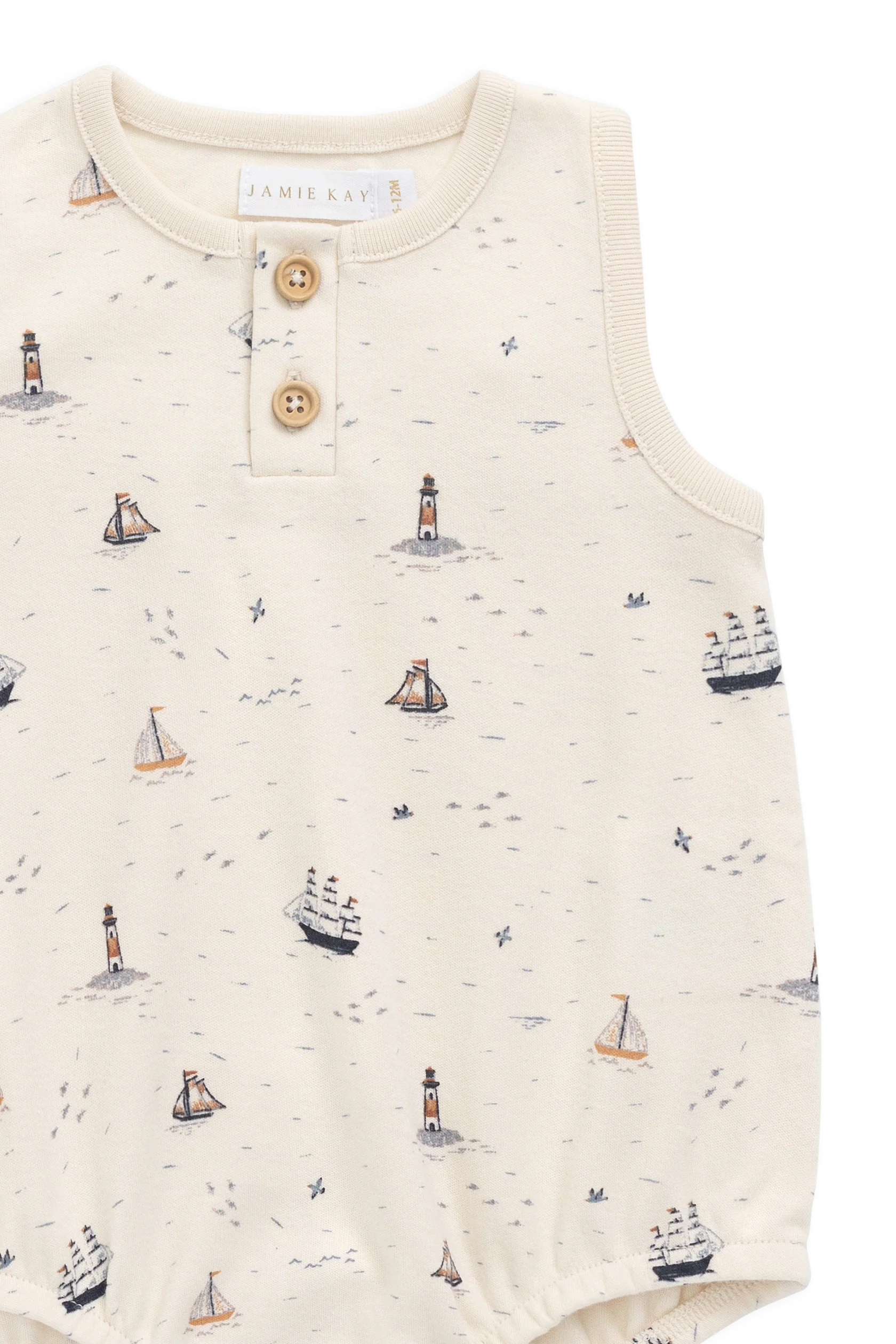 Organic Cotton Archie Playsuit | Sailing Day