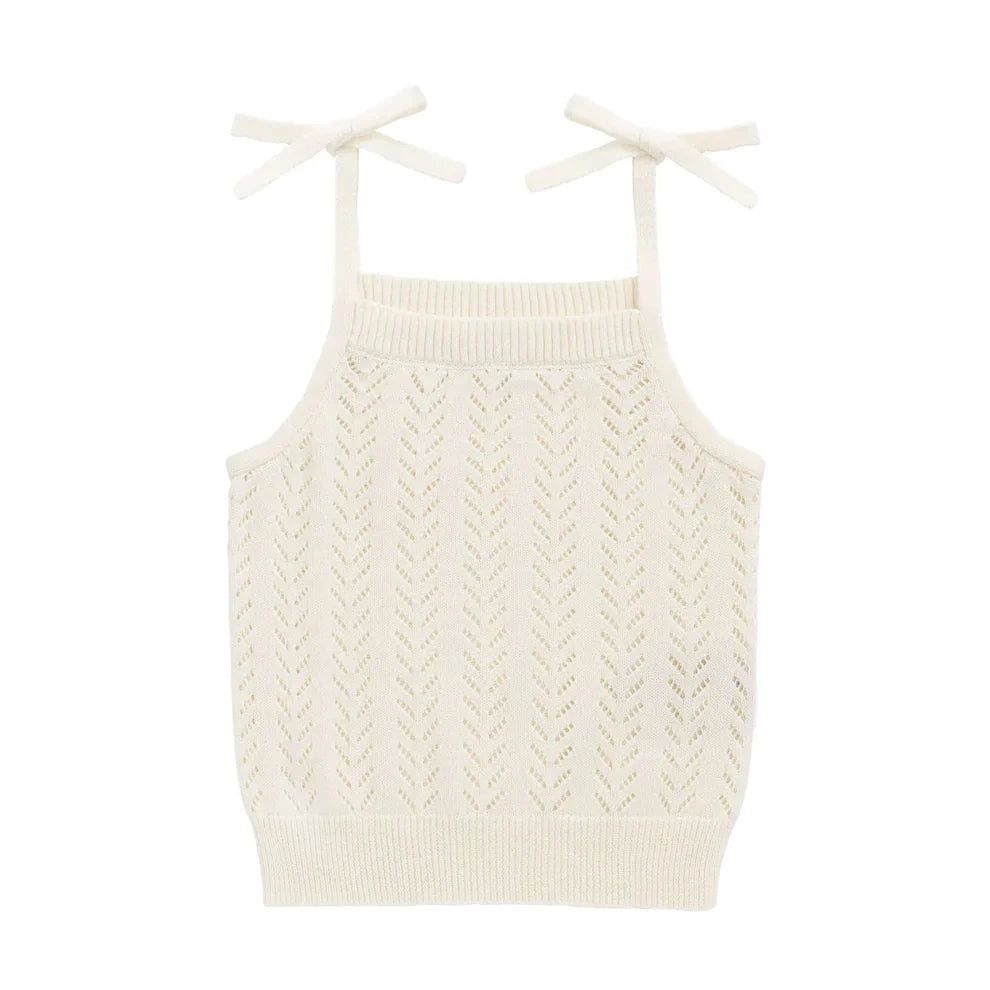 Jamie Kay Aria Knitted Singlet | Parchment