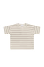 Organic Cotton Waffle Leith Tee | General Stripe Cassava/Batch
