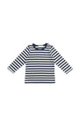 Pima Cotton Vinny Long Sleeve Top | Essential Stripe Charter/Cloud