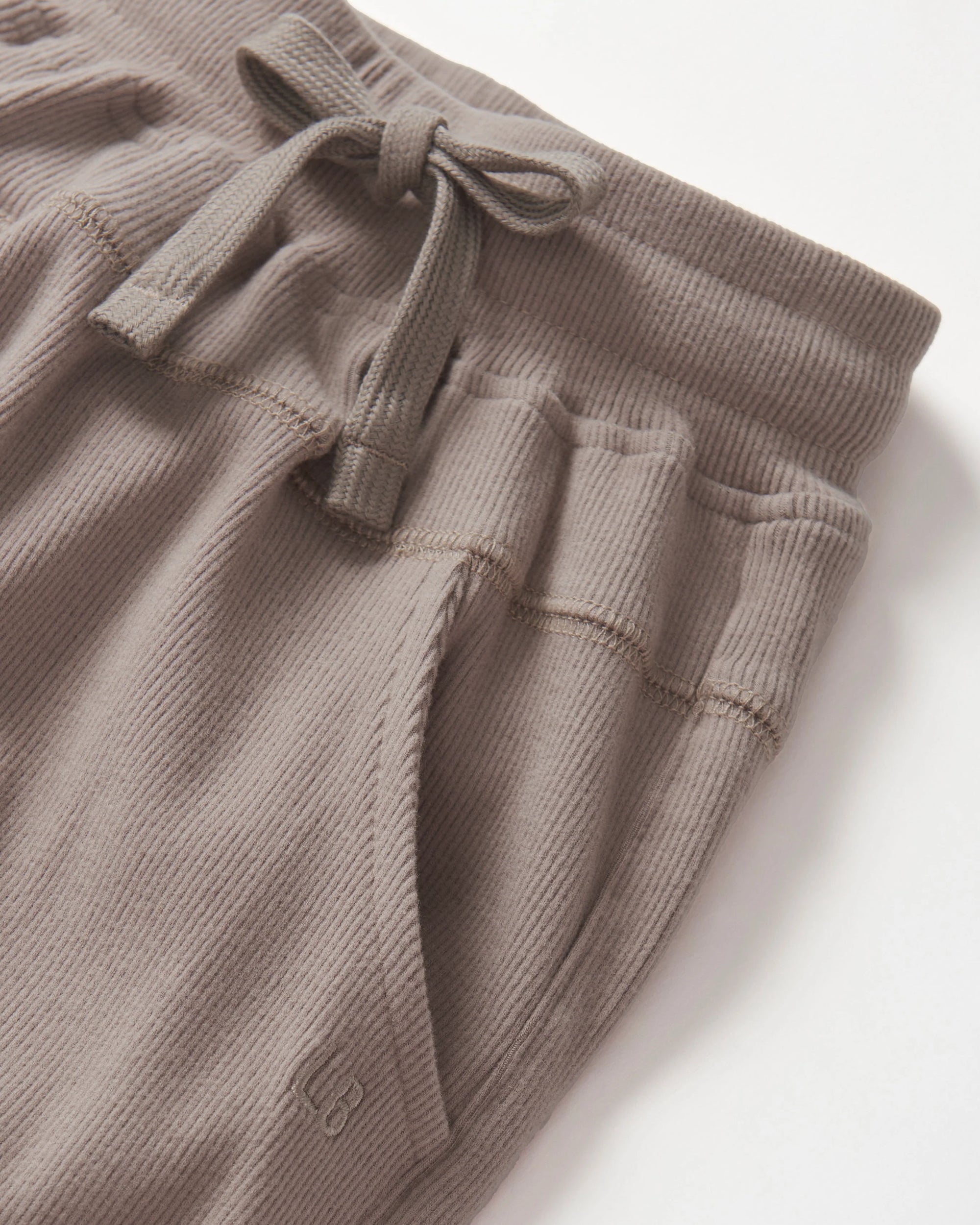 Ribbed Jogger | Mushroom