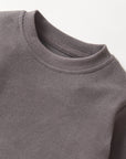 Long Sleeve Ribbed Tee | Graphite