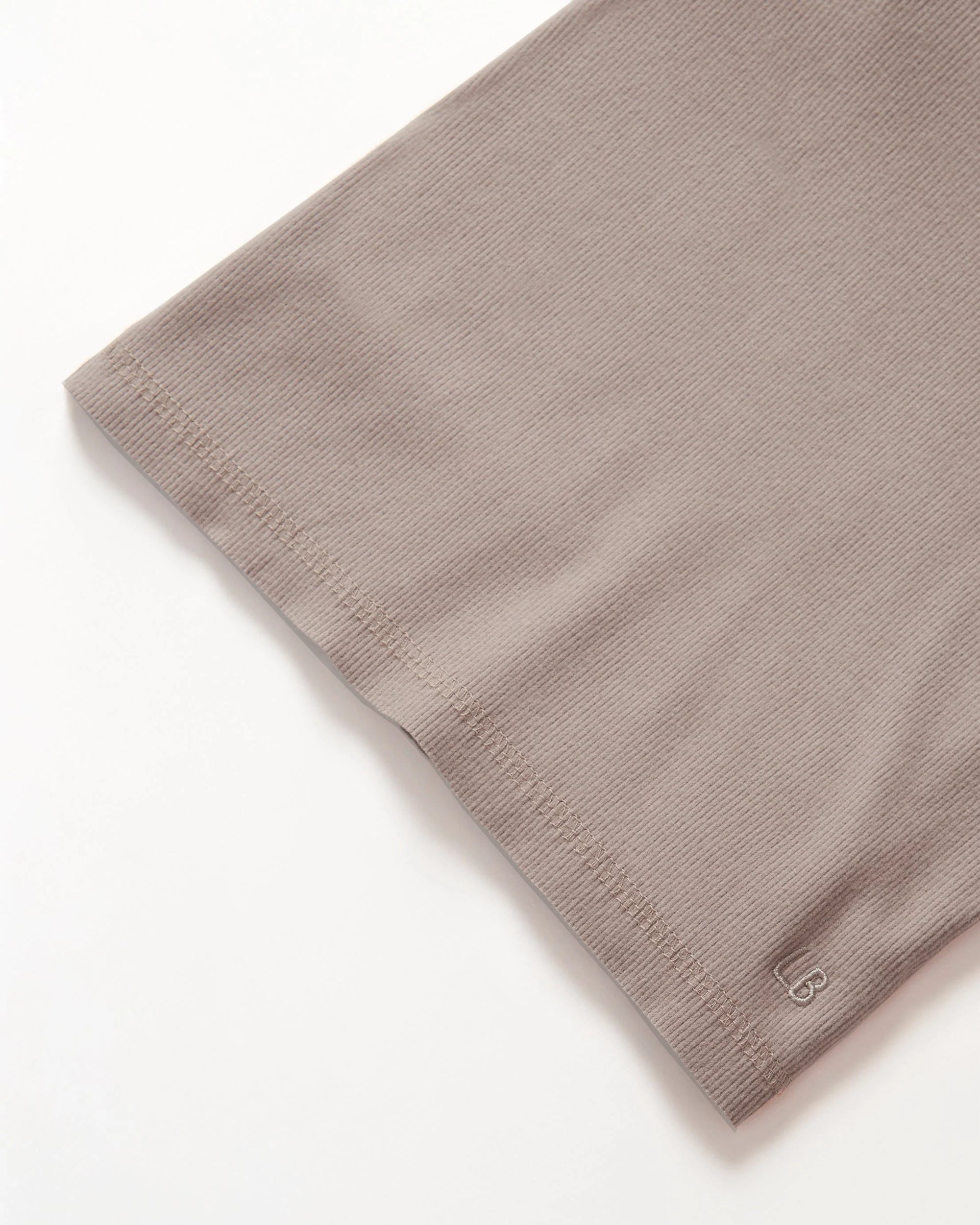 Long Sleeve Ribbed Tee | Mushroom