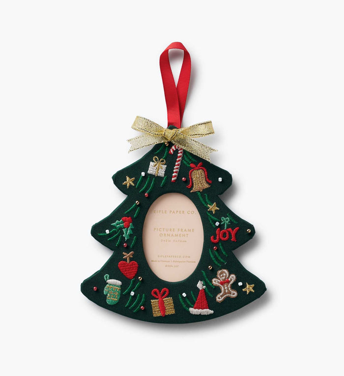 Embroidered Frame Ornament | Christmas Tree