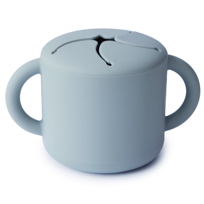 Mushie Silicone Snack Cup | Powder Blue