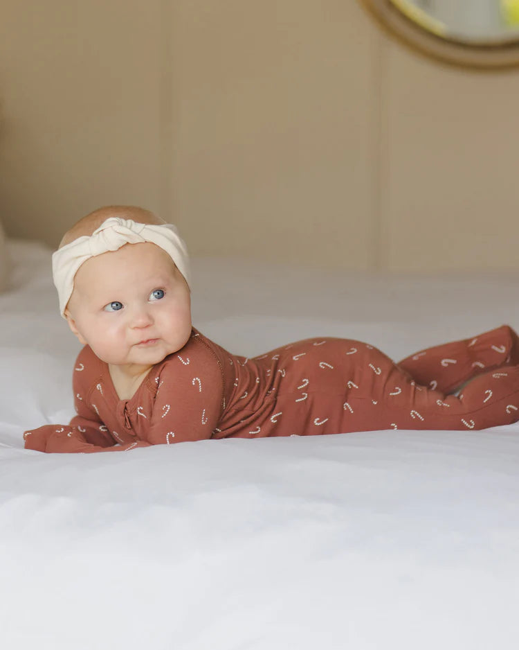 Bamboo Zip Footie | Candy Canes