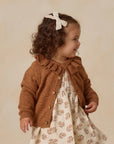 Ruffle Collar Cardigan | Heathered Cedar