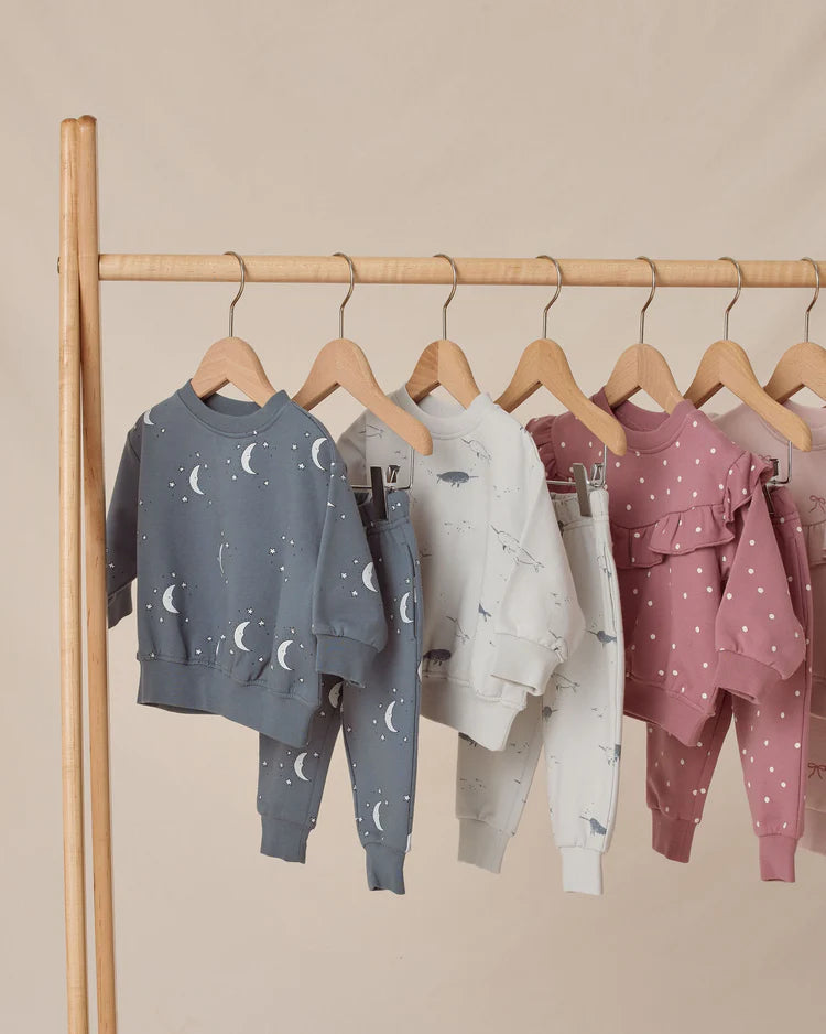 Relaxed Fleece Sweatshirt | Silver Moons