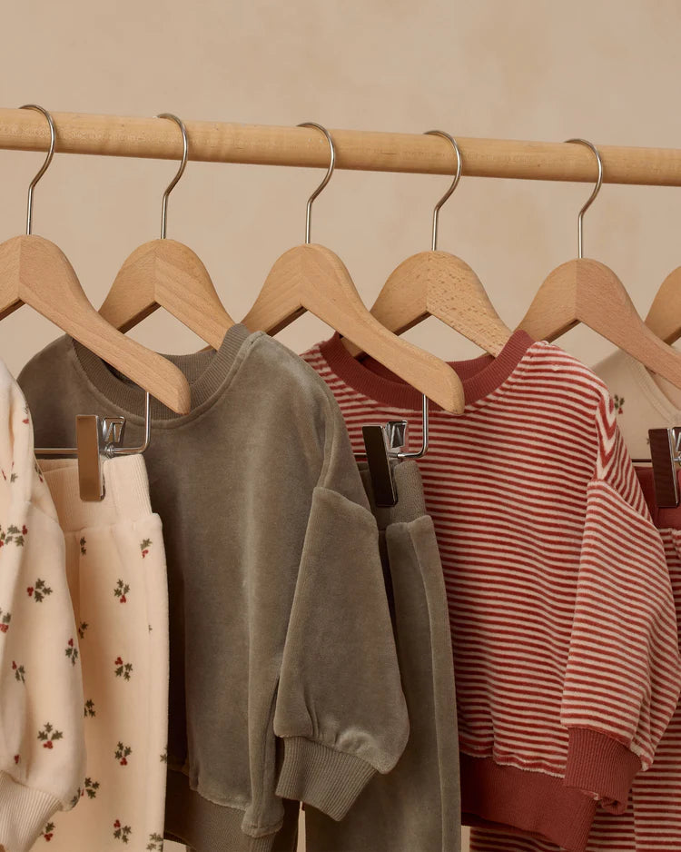 Velour Relaxed Sweatshirt | Candy Stripe