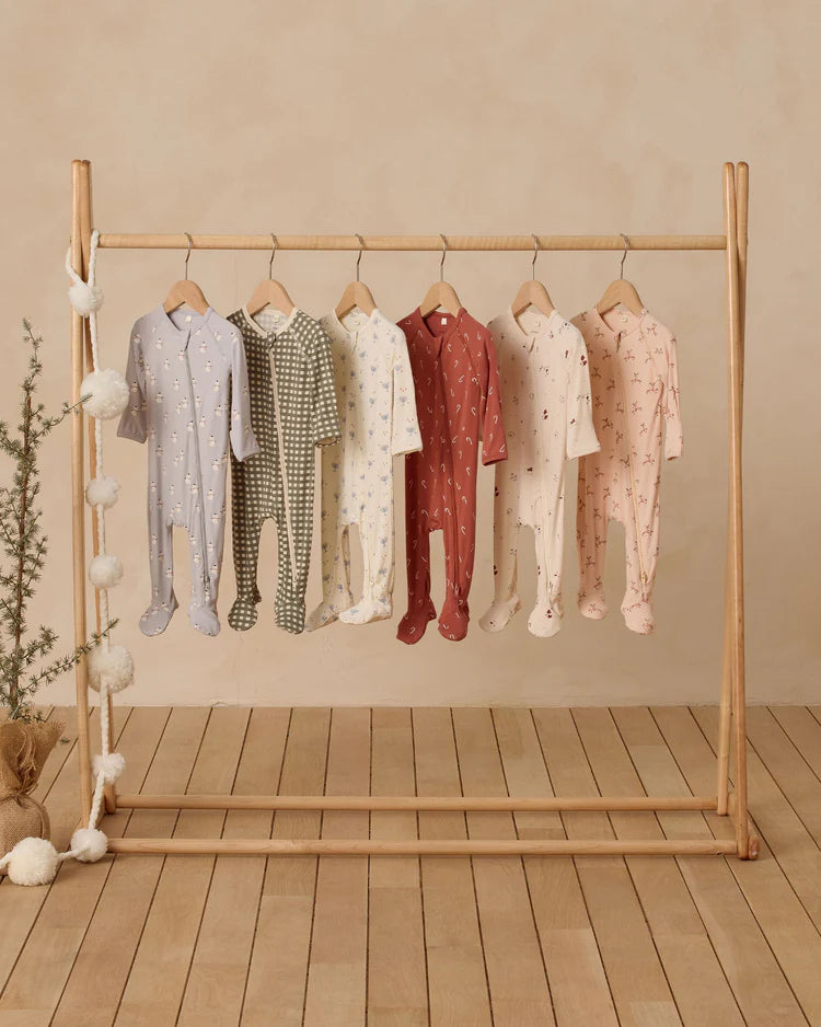 Bamboo Zip Footie | Winter Wonderland