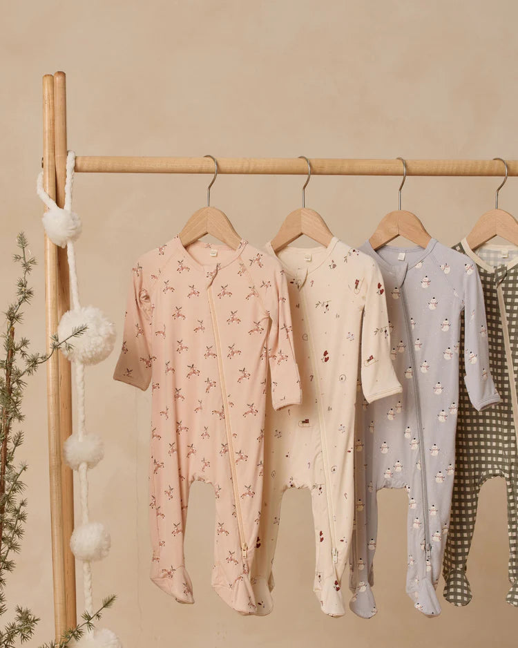 Bamboo Zip Footie | Reindeer