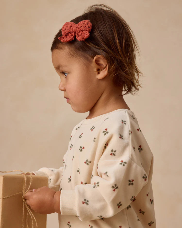 Velour Relaxed Sweatshirt | Holly Berry