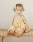 Mae Smocked Top + Bloomer Set | Yellow