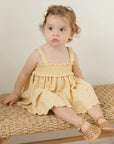 Mae Smocked Top + Bloomer Set | Yellow