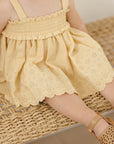 Mae Smocked Top + Bloomer Set | Yellow