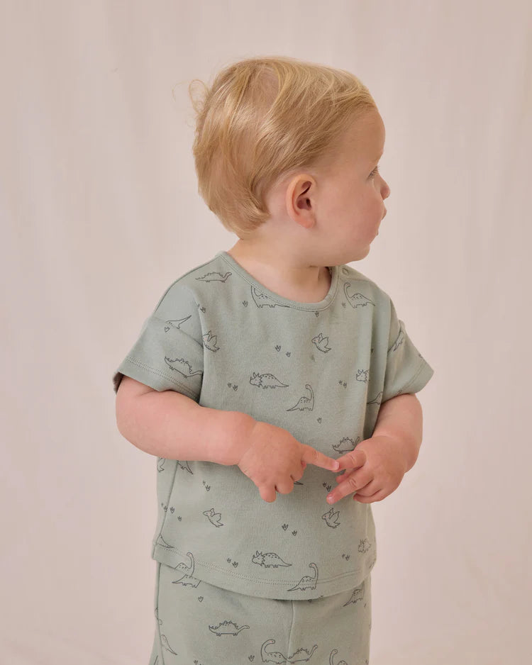 Jersey Tee + Pant Set | Dino 0-3M